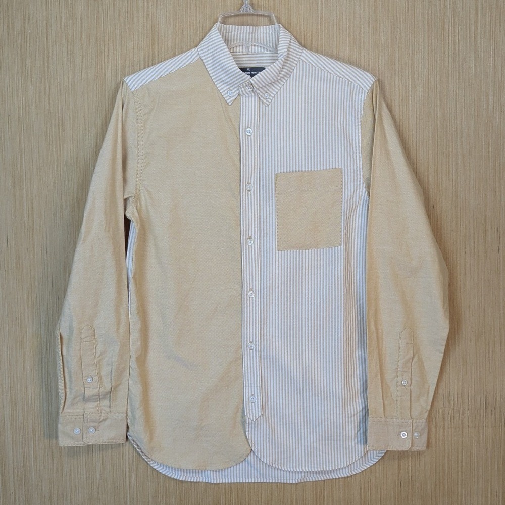 Houston White X Target Shirt Mens Small‎ White Striped Colorblock Button Down